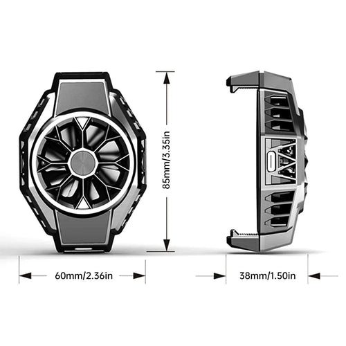 Ventilateur Refroidisseur Téléphone  avec Double Type-C et Effet RGB – Refroidissement Rapide -3°C