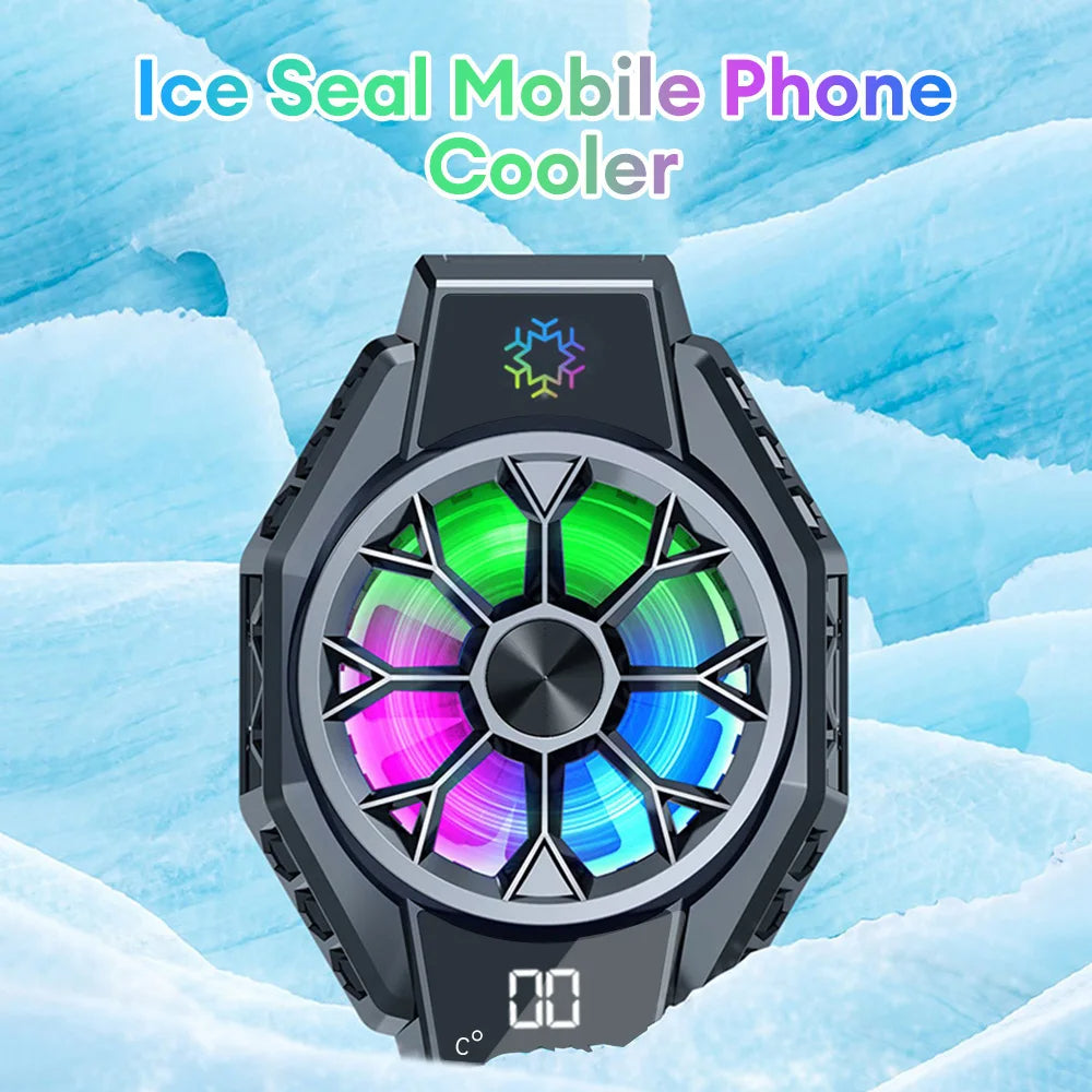 Ventilateur Refroidisseur Téléphone  avec Double Type-C et Effet RGB – Refroidissement Rapide -3°C