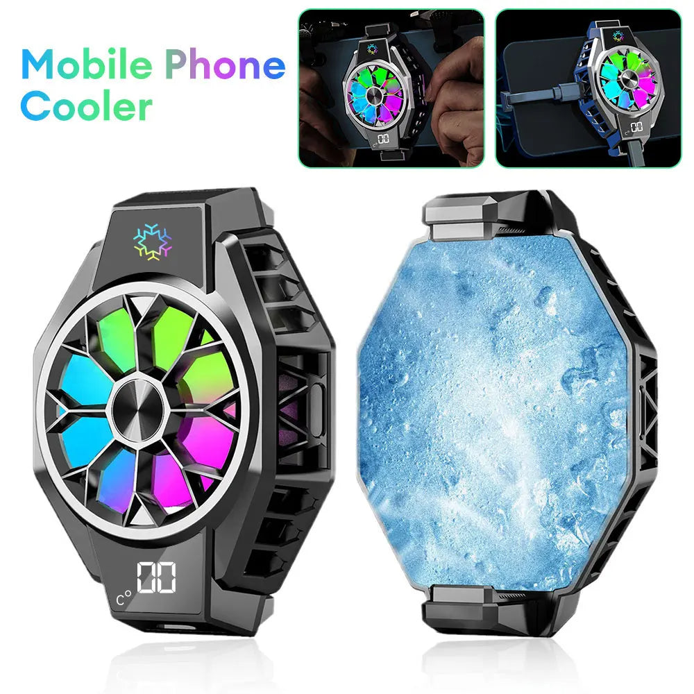 Ventilateur Refroidisseur Téléphone  avec Double Type-C et Effet RGB – Refroidissement Rapide -3°C