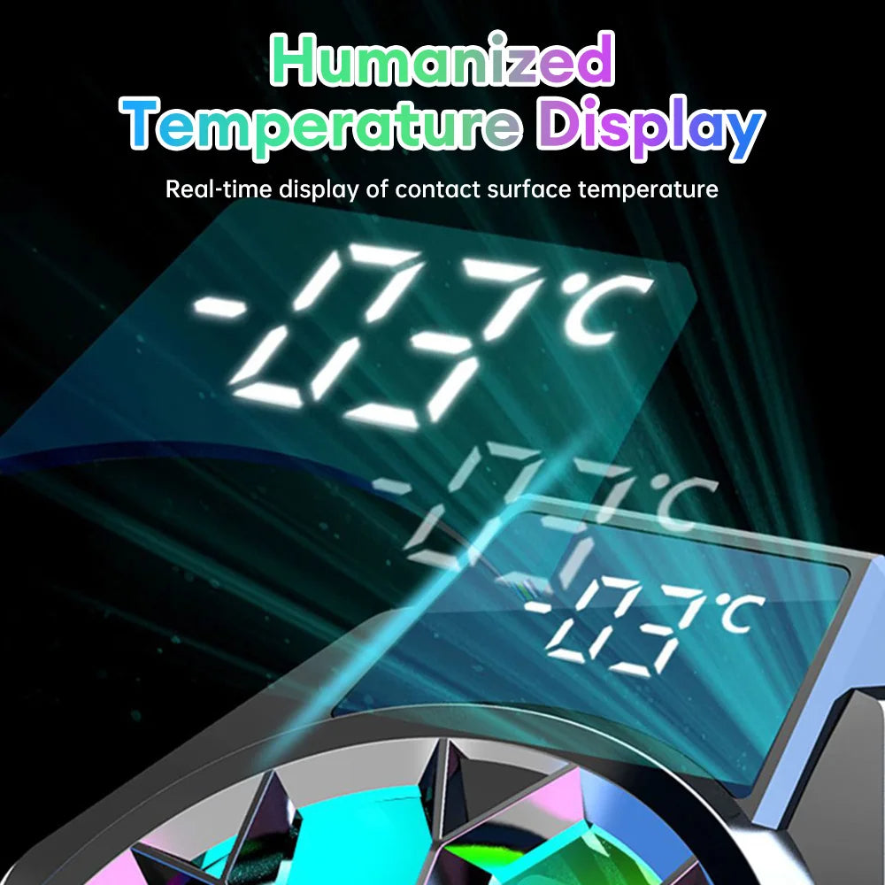 Ventilateur Refroidisseur Téléphone  avec Double Type-C et Effet RGB – Refroidissement Rapide -3°C