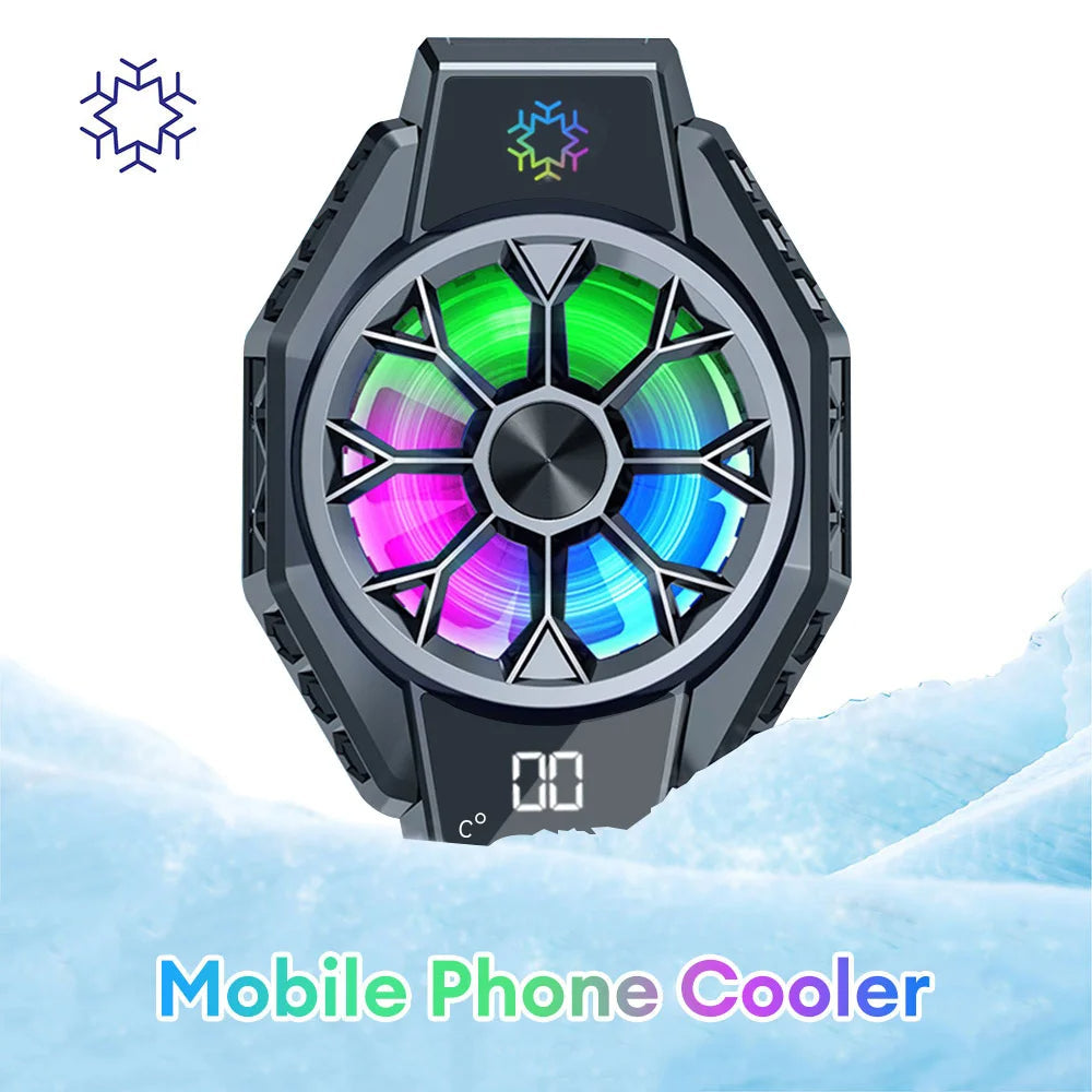 Ventilateur Refroidisseur Téléphone  avec Double Type-C et Effet RGB – Refroidissement Rapide -3°C